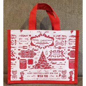 Reusable 12"×9" Cotton Christmas Shopping Bag Unique Gift Bag